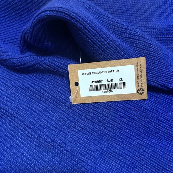 Title Nine Offsite Turtleneck Sweater Blue Pullover Size XL NWT - Picture 9 of 10